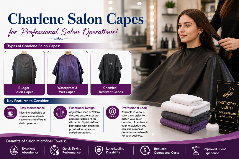 Charlene Salon Capes for Professional Salon Operations!